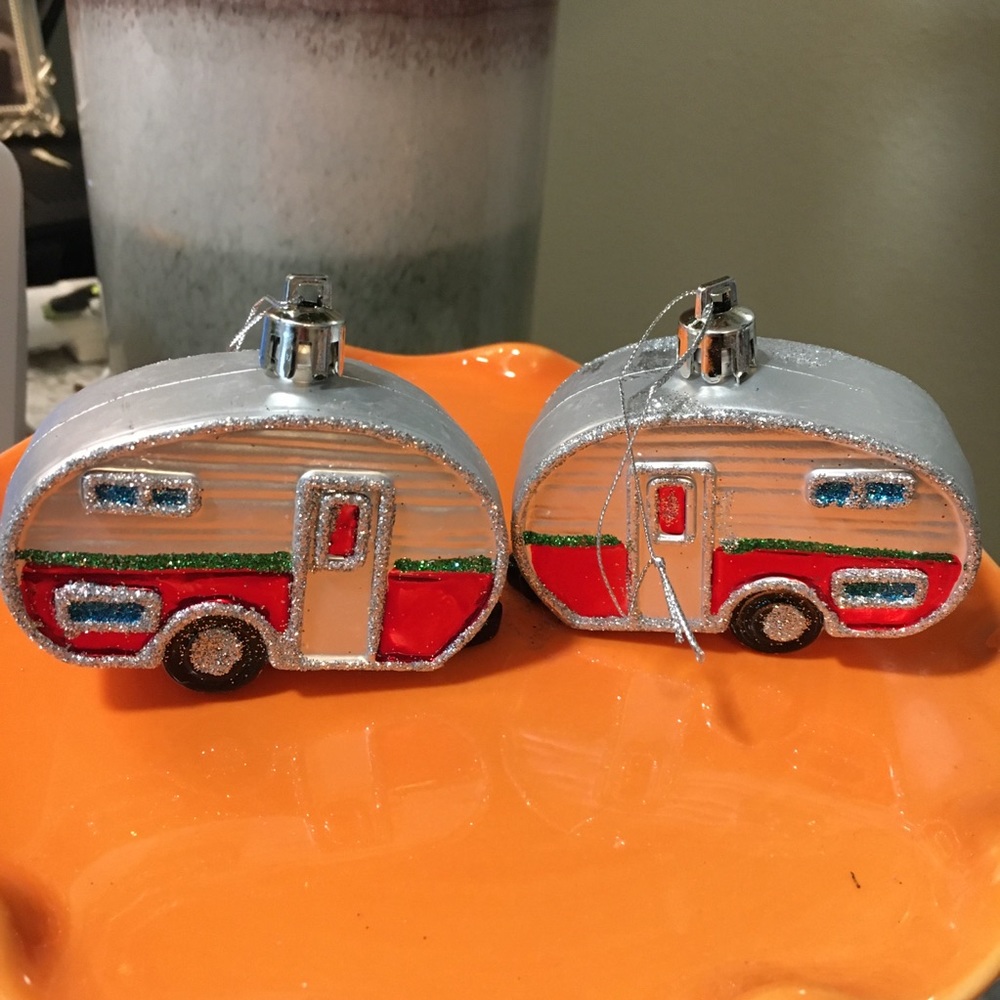 Lot of 2 Campers Christmas Ornament
